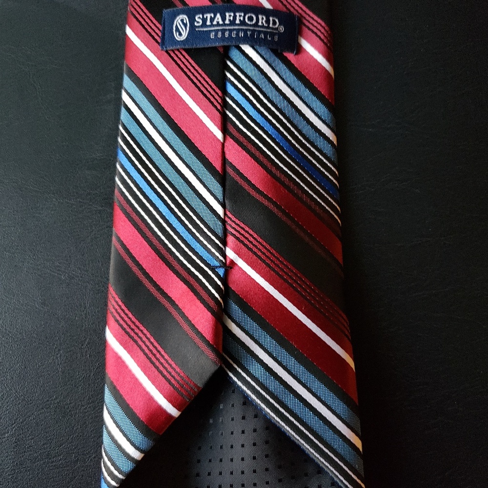Men's Stafford Tie 100% silk hand-made - Picture 2 of 2